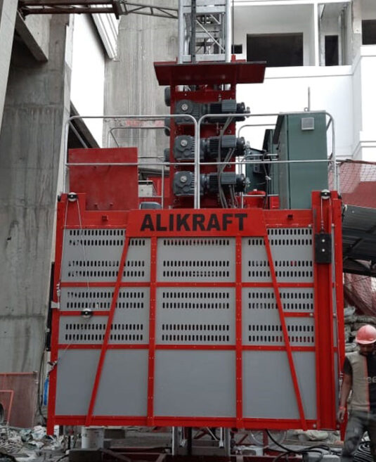 Alikraft make Passenger Cum Material hoist.