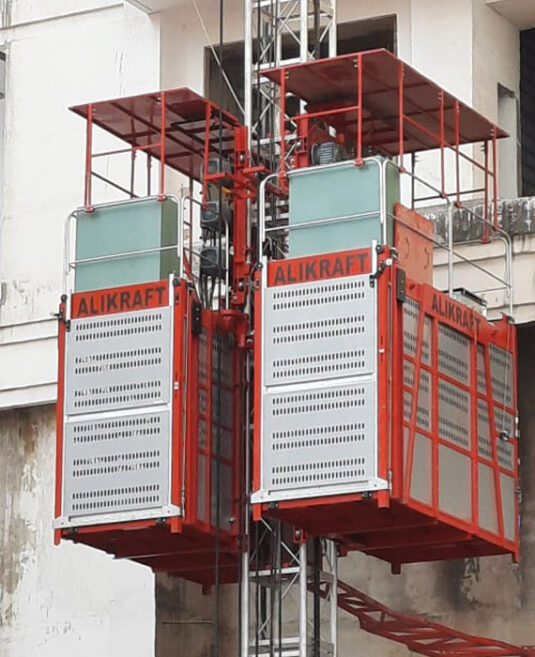 Alikraft make Passenger Cum Material hoist.